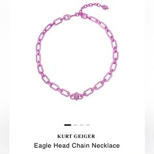 Kurt Geiger London Eagle Head Chain Necklace RARE NWT